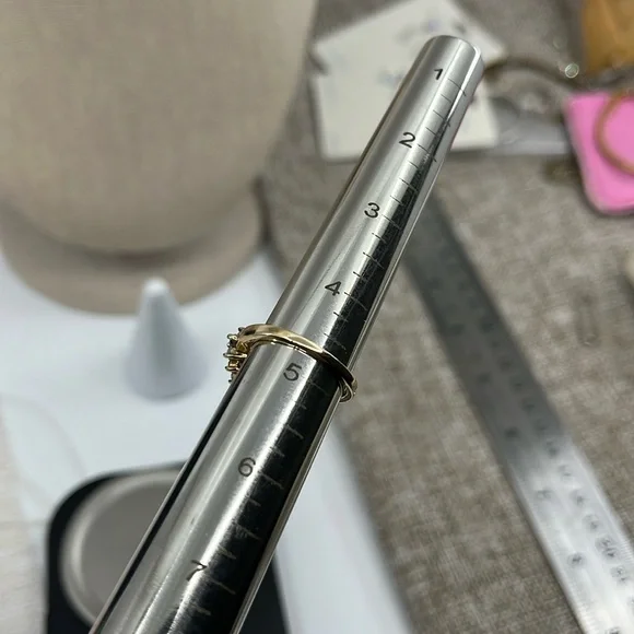 Vintage Emerald 925 Gold Vermeil Cluster Ring - Picture 16 of 17